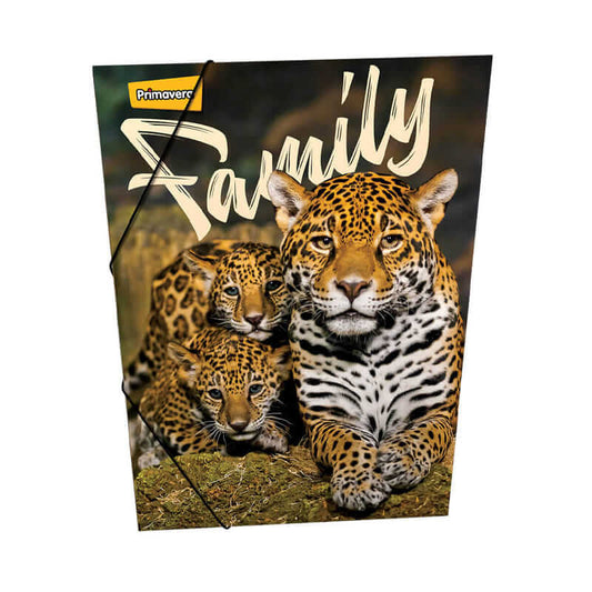 Carpeta con caucho plático PERSONAJES LEOPARDO