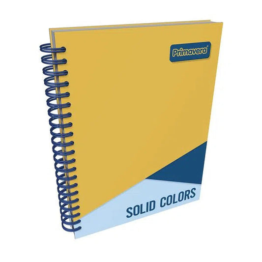 Agenda Argollada grande 5 MATERIAS UNISEX pasta dura SOLID COLORS UNICOLOR MOSTAZA AZUL OSCURO AZUL CLARO CUADRICULADO