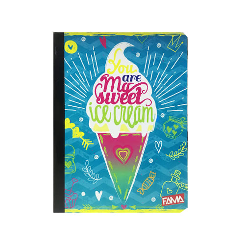 Cuaderno cosido grande de 100 hojas cuadriculado 23CM X 18 #NIÑAFAMA