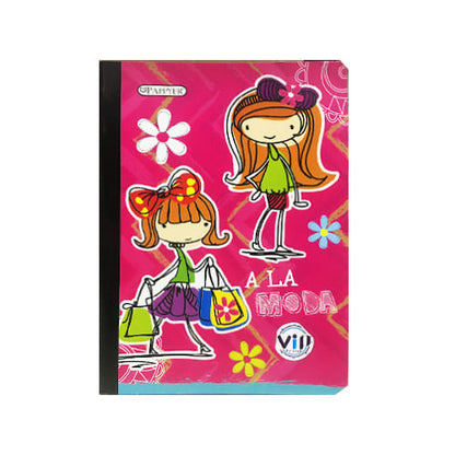 Cuaderno cosido grande de 50 hojas cuadriculado 23CM X 18 #NIÑAPAPPYER