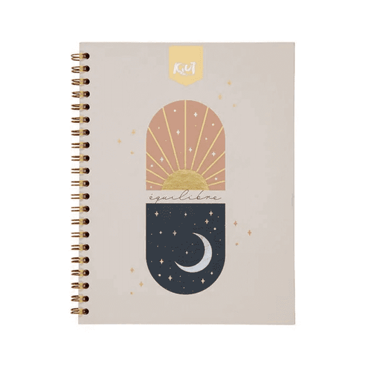Cuaderno doble O  Platino grande KIUT DE 100 HOJAS rayado durabook platino #6