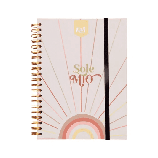 Cuaderno doble O Platino grande KIUT DE 100 HOJAS rayado platino multimateria #1