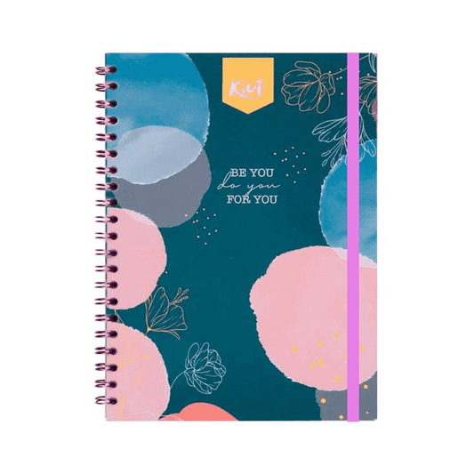 Cuaderno doble O Platino grande KIUT DE 100 HOJAS rayado platino multimateria #4