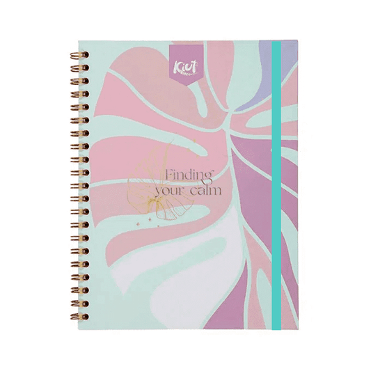 Cuaderno doble O Platino grande KIUT DE 100 HOJAS rayado platino multimateria #5
