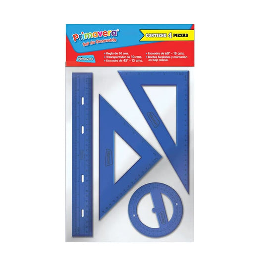 juego de escuadras grande FLEXIBLE x4 piezas Azul #3