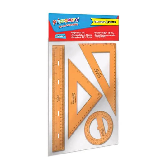 juego de escuadras grande FLEXIBLE x4 piezas Naranja #1