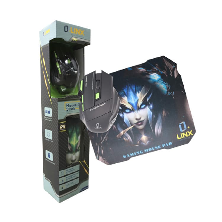 Mouse gamer + pad mouse estampado COMBO