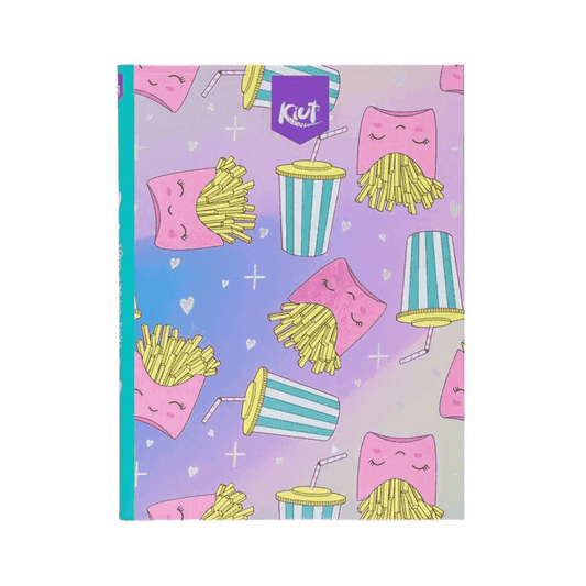 Cuaderno cosido grande KIUT DE 100 HOJAS cuadriculado PLATINO #3